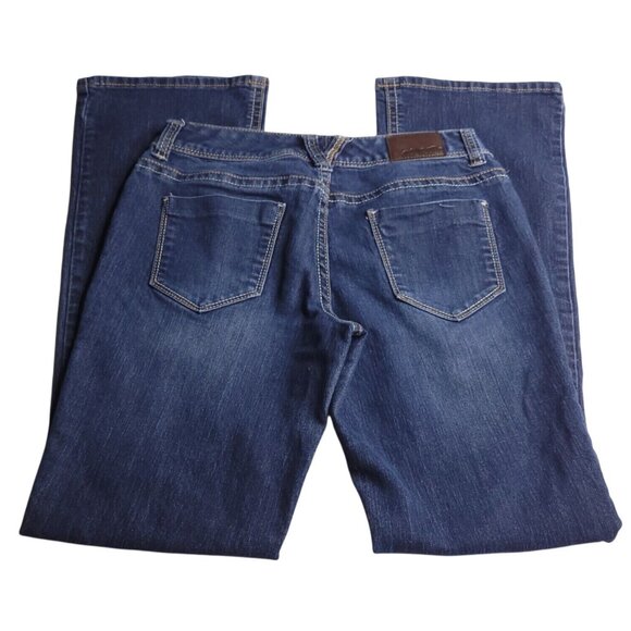 Maurices Womens Bootcut Jeans 7/8 Dark Wash Low Rise Stretch - Picture 2 of 7